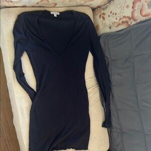 Double line long sleeve James Perse mini dress